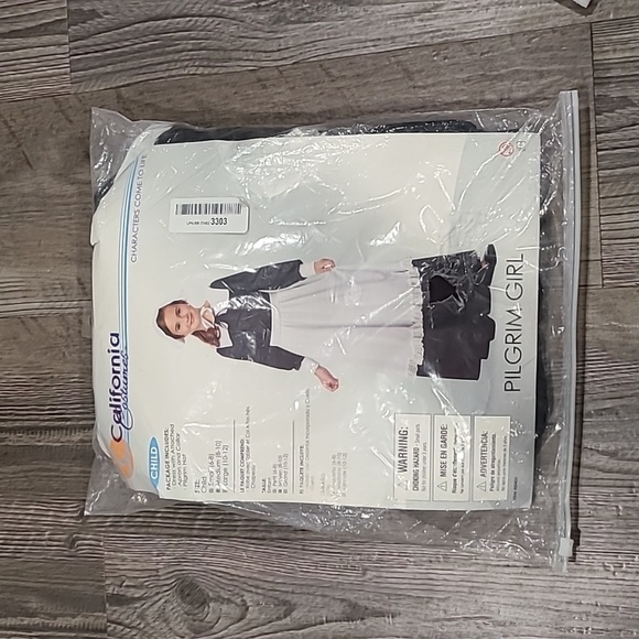 Pilgrim Girl Costume Size Medium 8-10 - Picture 2 of 3